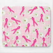 Borstkanker Bewustmakingsroze linten Muismat (Voorkant)