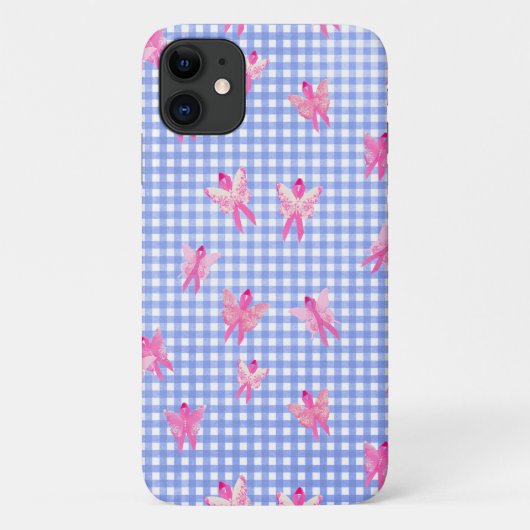 Borstkanker Bewustmakingsroze lintvlinder Case-Mate iPhone Case (Achterkant)