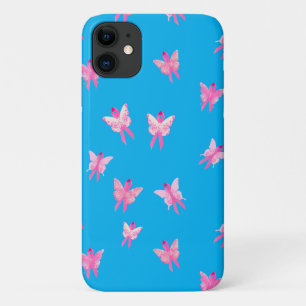 Borstkanker Bewustmakingsroze lintvlinder Case-Mate iPhone Case