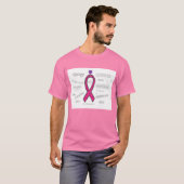 Borstkanker Bewustmakingsroze T-shirt (Voorkant volledig)