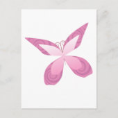 Borstkanker bewustmakingsroze vlinder briefkaart (Voorkant)