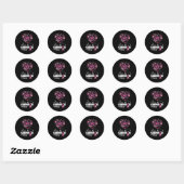Borstkanker Bewustmakingsroze vlinderhart Ik ben e Ronde Sticker (Vel)