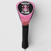 Borstkanker Bewustmakingsroze WEIGEREN om te zinke Golfheadcover (Voorkant)