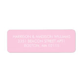 Borstkanker bewustwording maand roze wit adres etiket (Voorkant)