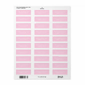 Borstkanker bewustwording maand roze wit adres etiket (Full Sheet)