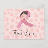 Borstkanker Bewustwording Roze lint denkt aan u Briefkaart (Voorkant)