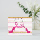 Borstkanker Bewustwording Roze lint denkt aan u Briefkaart (Staand voorkant)