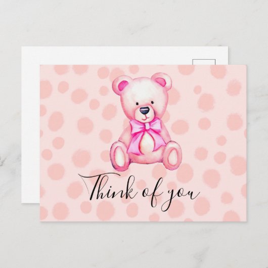 Borstkanker Bewustwording Roze lint denkt aan u Briefkaart (Voorkant / Achterkant)