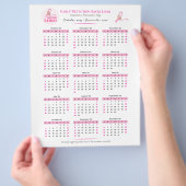 Borstkanker Bewustzijn 15-Maand W Ribbon Kalender Flyer (Hand)
