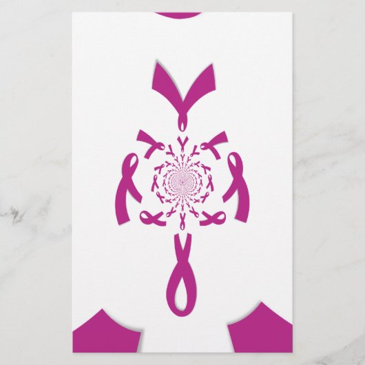 Borstkanker Bewustzijn Art Print Briefpapier (Voorkant)