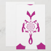 Borstkanker Bewustzijn Art Print Briefpapier (Voorkant / Achterkant)