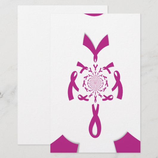 Borstkanker Bewustzijn Art Print Briefpapier (Voorkant / Achterkant)