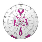 Borstkanker Bewustzijn Art Print Dartbord (Voorkant)