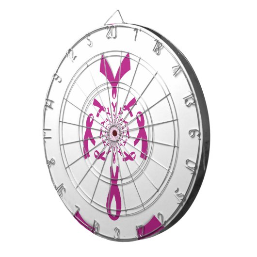 Borstkanker Bewustzijn Art Print Dartbord (Voorkant Rechts)