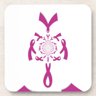 Borstkanker Bewustzijn Art Print Drankjes Onderzetter
