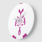 Borstkanker Bewustzijn Art Print Grote Klok (Hoek)