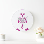 Borstkanker Bewustzijn Art Print Grote Klok (Huis)