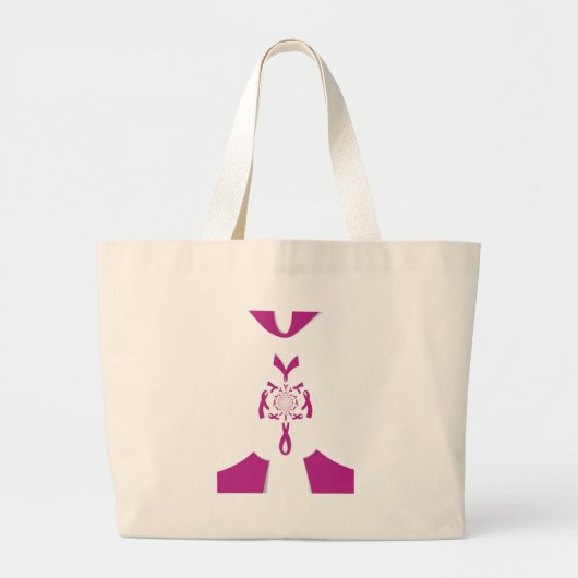 Borstkanker Bewustzijn Art Print Grote Tote Bag (Voorkant)