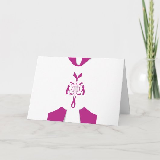 Borstkanker Bewustzijn Art Print Kaart (Voorkant)