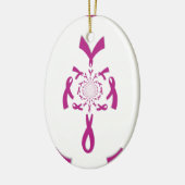 Borstkanker Bewustzijn Art Print Keramisch Ornament (Links)