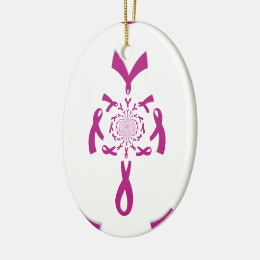 Borstkanker Bewustzijn Art Print Keramisch Ornament (Links)