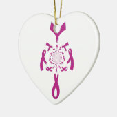 Borstkanker Bewustzijn Art Print Keramisch Ornament (Links)