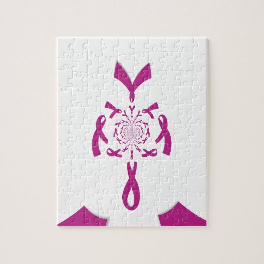 Borstkanker Bewustzijn Art Print Legpuzzel (Verticaal)