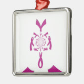 Borstkanker Bewustzijn Art Print Metalen Ornament (Links)