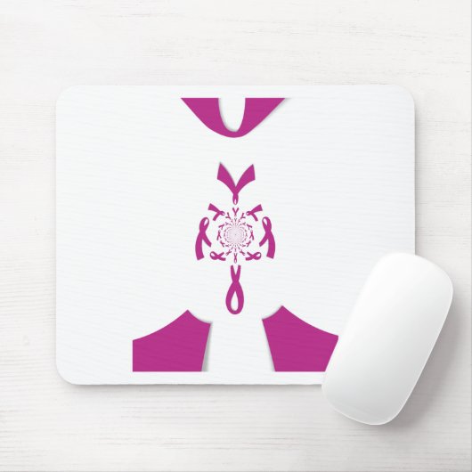 Borstkanker Bewustzijn Art Print Muismat (Met muis)