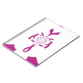 Borstkanker Bewustzijn Art Print Notitieboek (Linkerzijde)