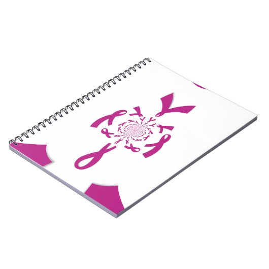 Borstkanker Bewustzijn Art Print Notitieboek (Linkerzijde)