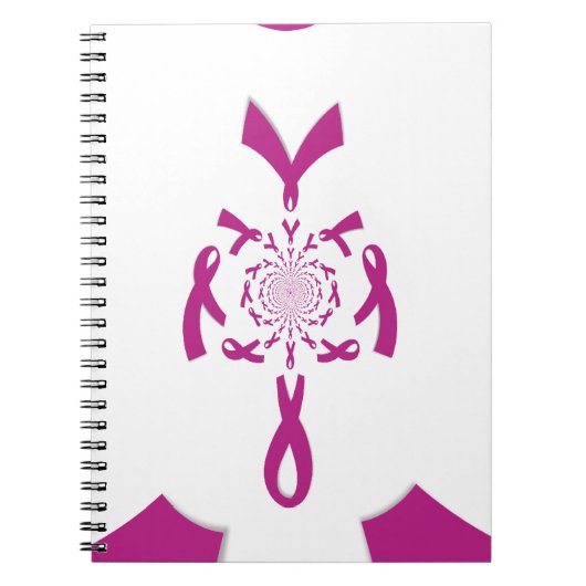 Borstkanker Bewustzijn Art Print Notitieboek (Voorkant)