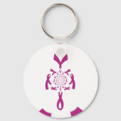 Borstkanker Bewustzijn Art Print Sleutelhanger (Voorkant)