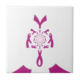 Borstkanker Bewustzijn Art Print Tegeltje