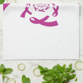 Borstkanker Bewustzijn Art Print Theedoek (Gevouwen)