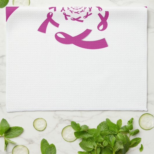 Borstkanker Bewustzijn Art Print Theedoek (Gevouwen)