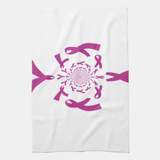 Borstkanker Bewustzijn Art Print Theedoek (Verticaal)