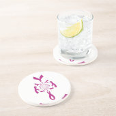 Borstkanker Bewustzijn Art Print Zandsteen Onderzetter (Zijkant)