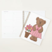 Borstkanker Bewustzijn Beer in roze jurk Planner (Display)