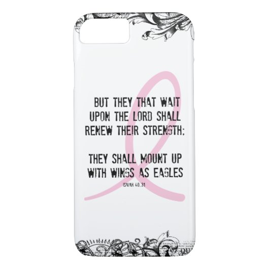 Borstkanker Bewustzijn Bijbel Verse Roze Lint Case-Mate iPhone Case (Achterkant)