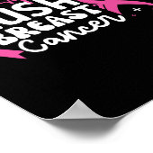 Borstkanker Bewustzijn Bling Pink Ribbon 2 Poster (Hoek)