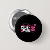 Borstkanker Bewustzijn Bling Pink Ribbon 2 Ronde Button 5,7 Cm (Voorkant /achterkant)