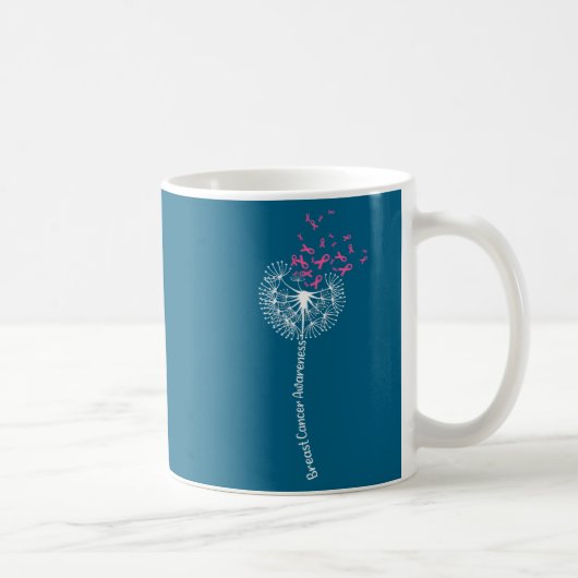 Borstkanker Bewustzijn Bloem Roze Koffiemok (Rechts)