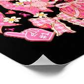 Borstkanker Bewustzijn Boo Ghost Coquette Bow Pin Poster (Hoek)