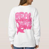 Borstkanker bewustzijn Bubble Letters Trui (Achterkant)