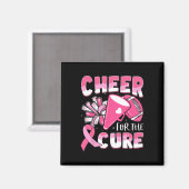 Borstkanker Bewustzijn Cheer voor de Cure Voetbal Magneet (Voorkant / Achterkant)
