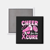 Borstkanker Bewustzijn Cheer voor de Cure Voetbal Magneet (Voorkant / Achterkant)