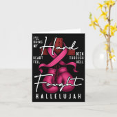 Borstkanker Bewustzijn Christelijke Hard Fought Ha Kaart (Gele Bloem)