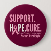 borstkanker bewustzijn Custom Gepersonaliseerde Bu Ronde Button 4,0 Cm (Voorkant)