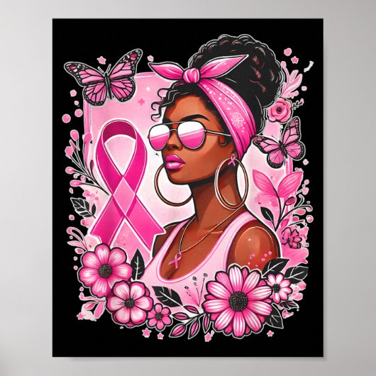 Borstkanker Bewustzijn Draag Roze Afrikaans Poster (Voorkant)